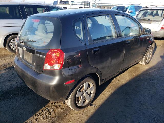 KL1TD62665B415297 - 2005 CHEVROLET AVEO BASE BLACK photo 3