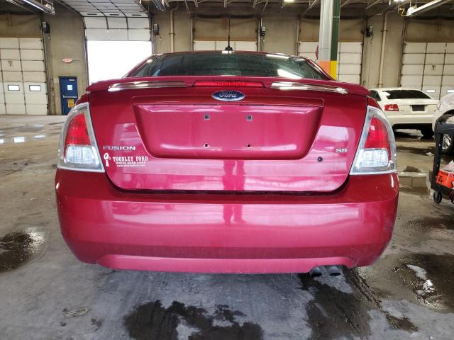 3FAHP07Z49R105484 - 2009 FORD FUSION RED photo 6