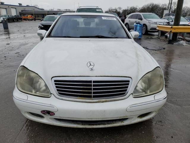 WDBNG75J51A174152 - 2001 MERCEDES-BENZ S-CLASS WHITE photo 5