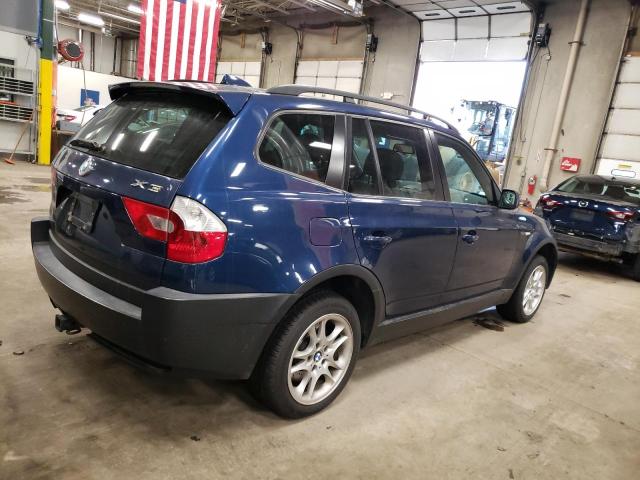 WBXPA73444WC41345 - 2004 BMW X3 2.5I BLUE photo 3