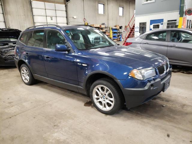 WBXPA73444WC41345 - 2004 BMW X3 2.5I BLUE photo 4