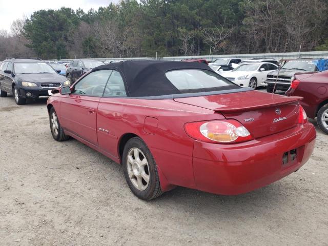 2T1FF28P72C582922 - 2002 TOYOTA CAMRY SOLA RED photo 2