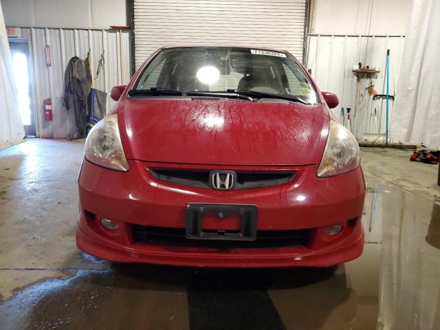 JHMGD38627S002388 - 2007 HONDA FIT S RED photo 5