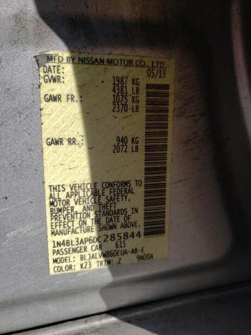 1N4BL3AP6DC285844 - 2013 NISSAN ALTIMA 3.5 SILVER photo 10