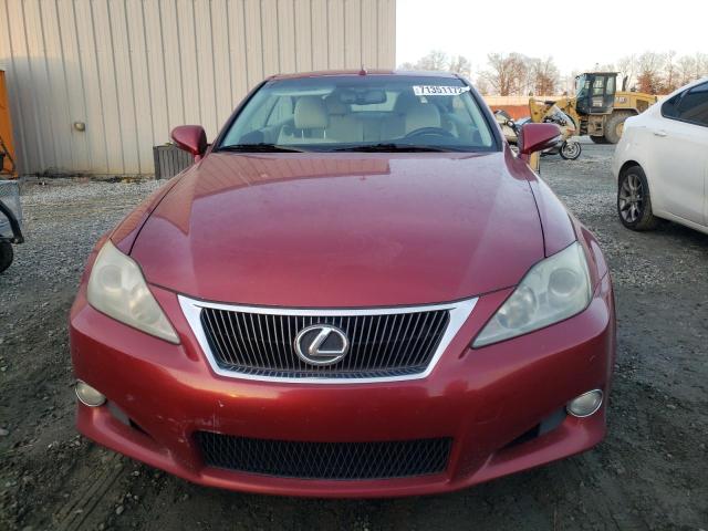 JTHFF2C25A2507742 - 2010 LEXUS IS 250 BURGUNDY photo 5