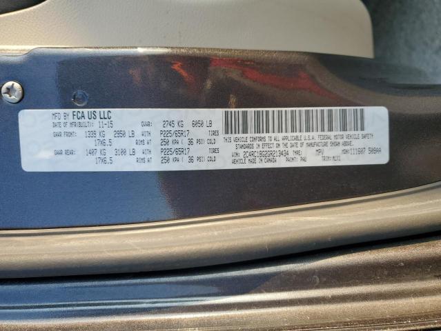 2C4RC1BG2GR213434 - 2016 CHRYSLER TOWN & COU გრაფიტი ფოტო 14