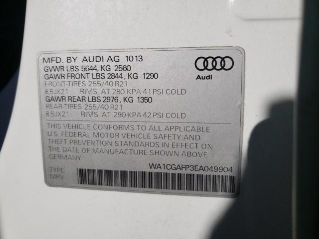 WA1CGAFP3EA049904 - 2014 AUDI SQ5 PREMIU WHITE photo 12