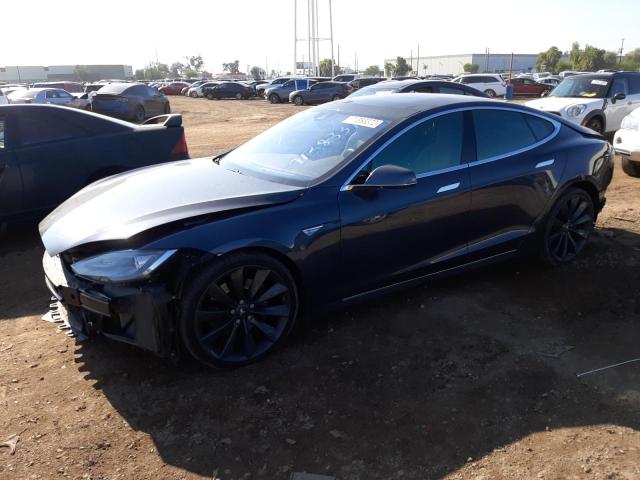 5YJSA1E29FF118676 - 2015 TESLA MODEL S GRAY photo 1