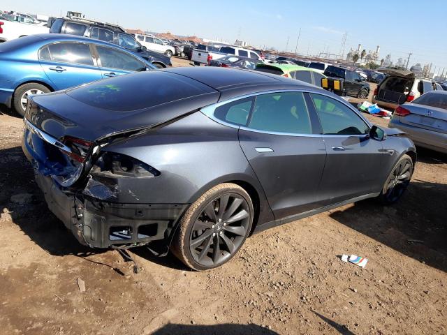 5YJSA1E29FF118676 - 2015 TESLA MODEL S GRAY photo 3