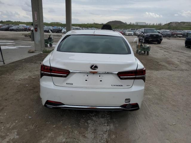 JTHCYLFF9J5001332 - 2018 LEXUS LS 500H WHITE photo 6