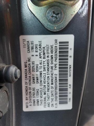 2HGFB2F99DH504412 - 2013 HONDA CIVIC EXL 灰色 照片 12