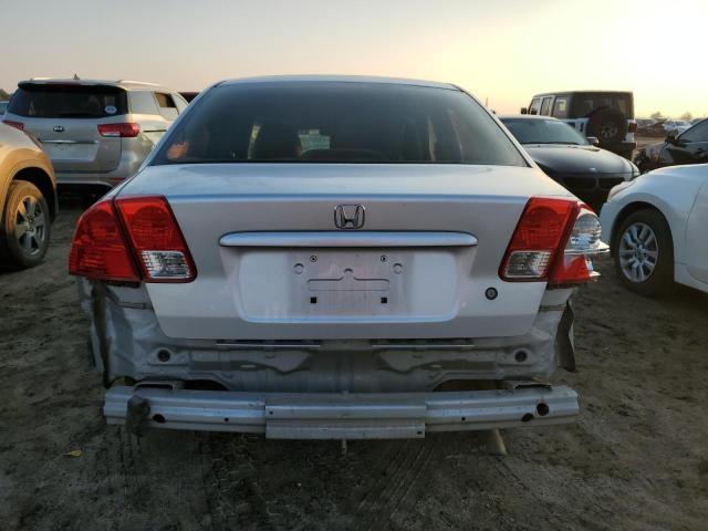 2HGES16335H556833 - 2005 HONDA CIVIC DX V SILVER photo 6