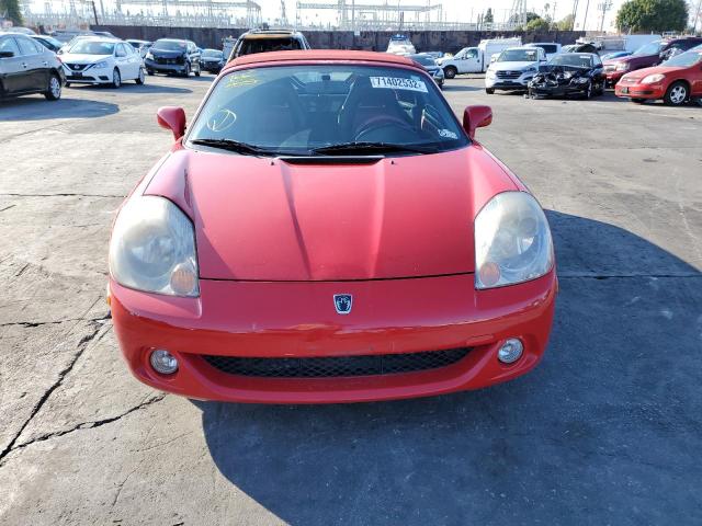 JTDFR320740068672 - 2004 TOYOTA MR2 SPYDER RED photo 5