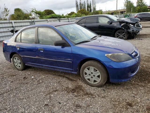 2HGES16385H549621 - 2005 HONDA CIVIC DX V BLUE photo 1