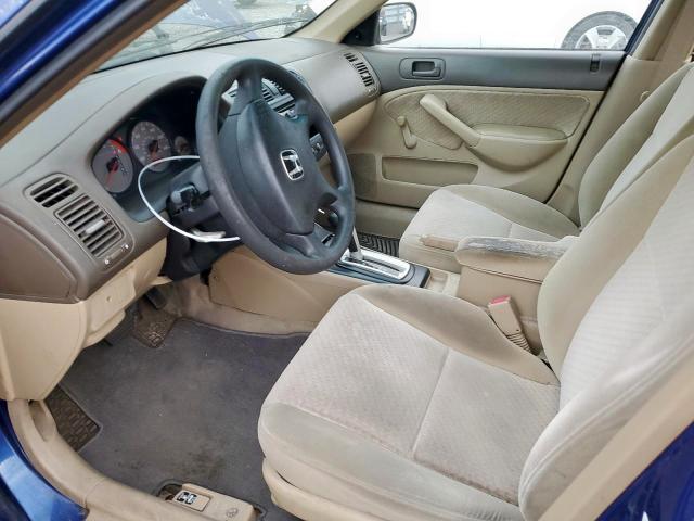 2HGES16385H549621 - 2005 HONDA CIVIC DX V BLUE photo 5