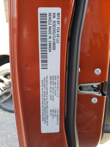 2C3CDXGJ7LH186035 - 2020 DODGE CHARGER SC ORANGE photo 12