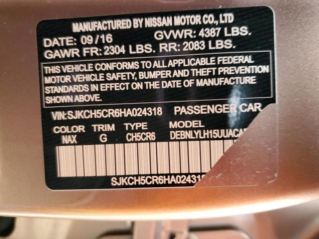 SJKCH5CR6HA024318 - 2017 INFINITI QX30 BASE BROWN photo 13