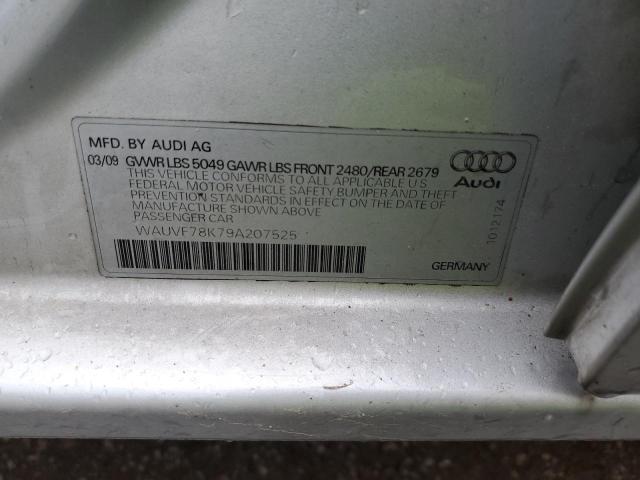 WAUVF78K79A207525 - 2009 AUDI A4 2.0T AV SILVER photo 13