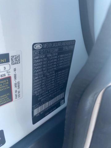 SALGS2SV7KA548323 - 2019 LAND ROVER RANGE ROVE WHITE photo 10