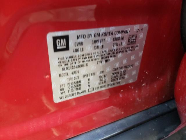 KL4CJESB4JB606732 - 2018 BUICK ENCORE PRE RED photo 12