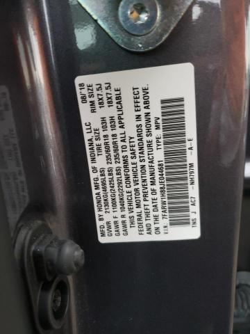 7FARW1H88JE044681 - 2018 HONDA CR-V EXL GRAY photo 13