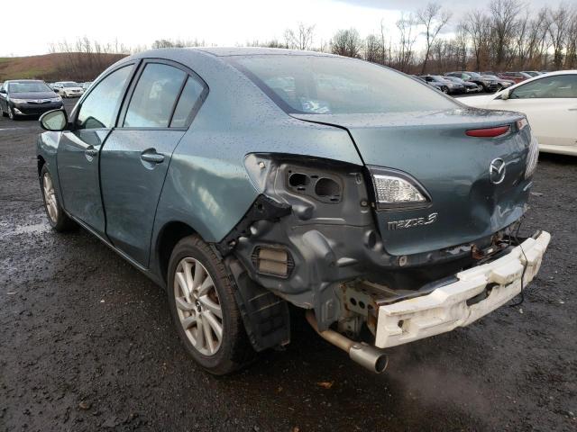 JM1BL1VP4D1****** - 2013 MAZDA MAZDA3I TURQUOISE photo 2