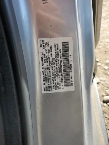 5FNRL5H24DB091900 - 2013 HONDA ODYSSEY LX SILVER photo 13