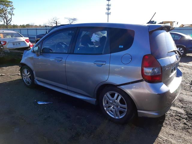 JHMGD38677S017324 - 2007 HONDA FIT S GRAY photo 2