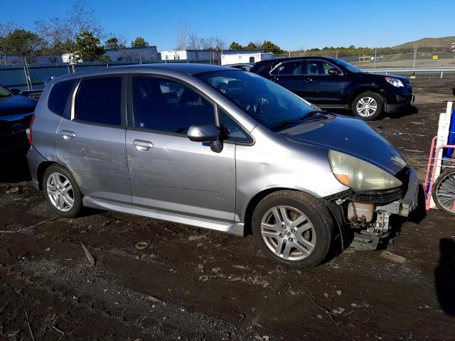 JHMGD38677S017324 - 2007 HONDA FIT S GRAY photo 4