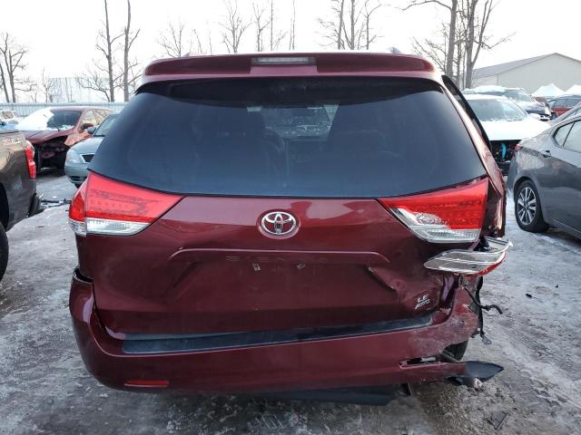 5TDJK3DC9DS060642 - 2013 TOYOTA SIENNA LE MAROON photo 6