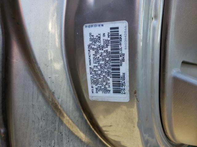 4T3ZF13C2YU269299 - 2000 TOYOTA SIENNA LE GOLD photo 12