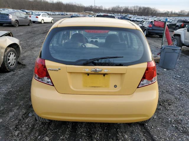 KL1TD666X8B152004 - 2008 CHEVROLET AVEO BASE YELLOW photo 6