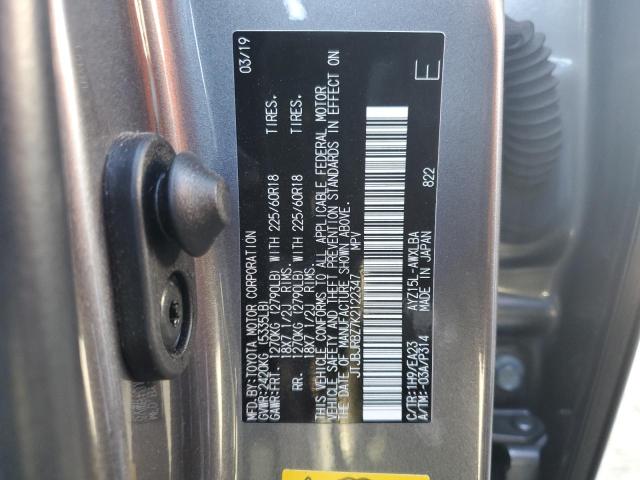 JTJBJRBZ7K2122347 - 2019 LEXUS NX 300H GRAY photo 14