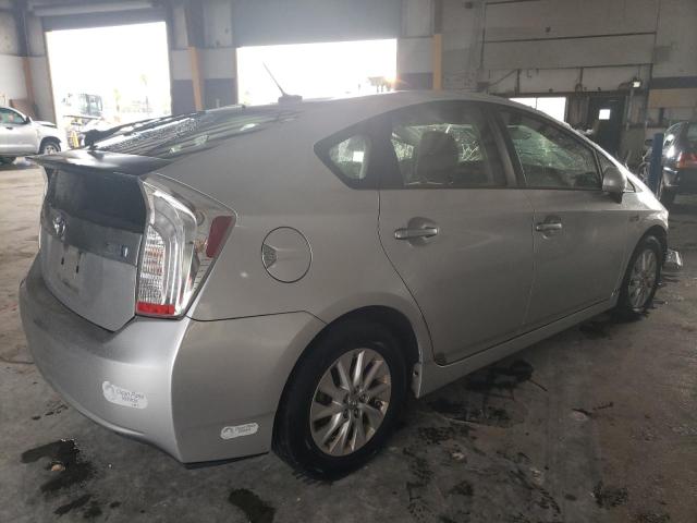 JTDKN3DP5C3020413 - 2012 TOYOTA PRIUS PLUG SILVER photo 3