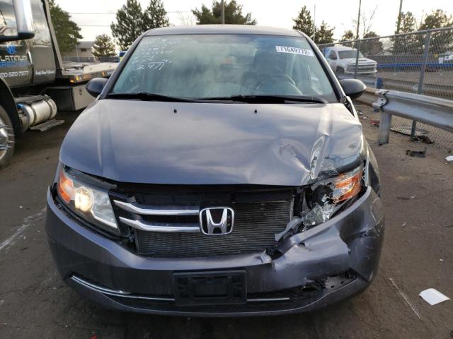 5FNRL5H23EB100619 - 2014 HONDA ODYSSEY LX GRAY photo 5