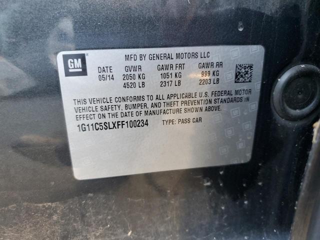 1G11C5SLXFF100234 - 2015 CHEVROLET MALIBU 1LT 石墨色 照片 12