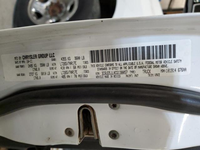 3C6UD5JL0CG138057 - 2012 DODGE RAM 2500 S თეთრი ფოტო 12