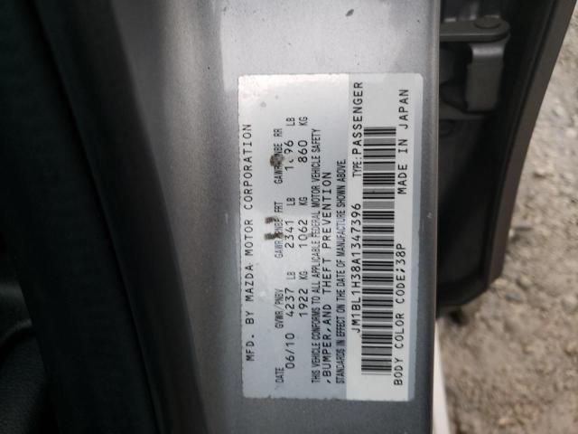 JM1BL1H38A1347396 - 2010 MAZDA SPEED 3 GRAY photo 12