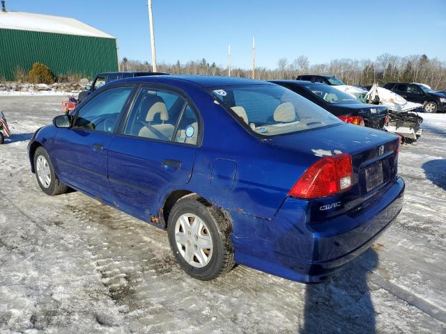 2HGES16385H519549 - 2005 HONDA CIVIC DX V BLUE photo 2