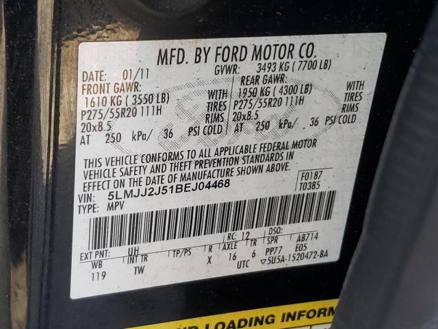 5LMJJ2J51BE****** - 2011 LINCOLN NAVIGATOR შავი ფოტო 13