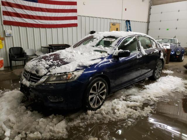 1HGCR2F5XEA109358 - 2014 HONDA ACCORD BLUE photo 1