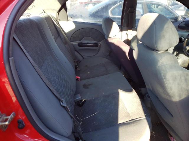 KL1TD52675B375287 - 2005 CHEVROLET AVEO BASE RED photo 10