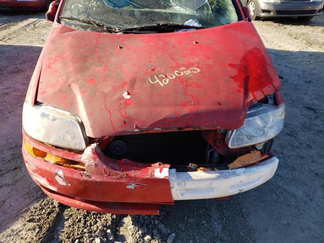 KL1TD52675B375287 - 2005 CHEVROLET AVEO BASE RED photo 11
