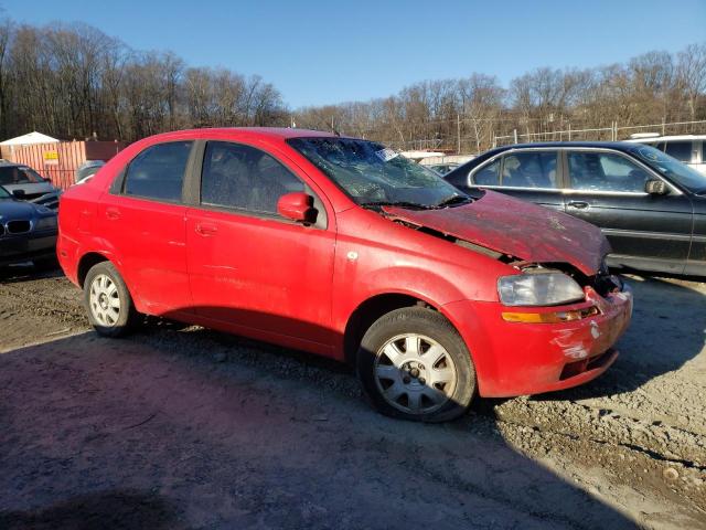 KL1TD52675B375287 - 2005 CHEVROLET AVEO BASE RED photo 4