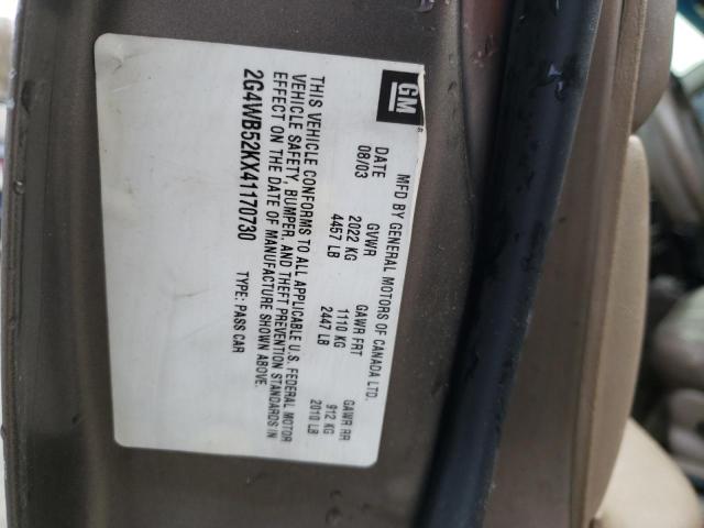 2G4WB52KX41170730 - 2004 BUICK REGAL LS 灰色 照片 12