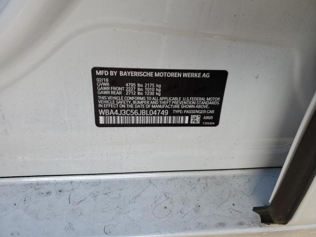 WBA4J3C56JBL04749 - 2018 BMW 430XI GRAN 白色 照片 12