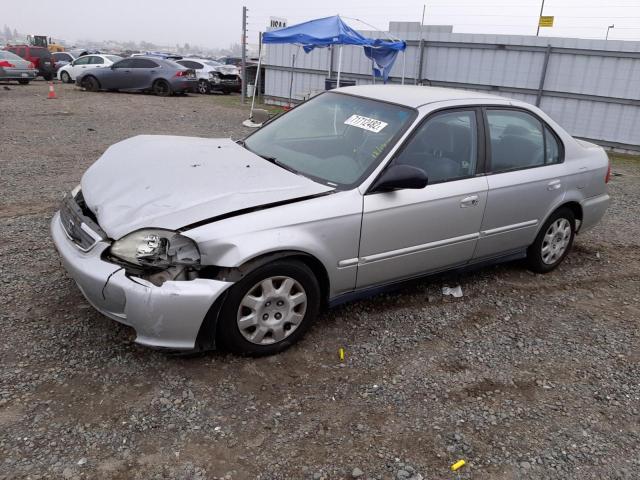 2HGEJ6618YH518534 - 2000 HONDA CIVIC BASE SILVER photo 1