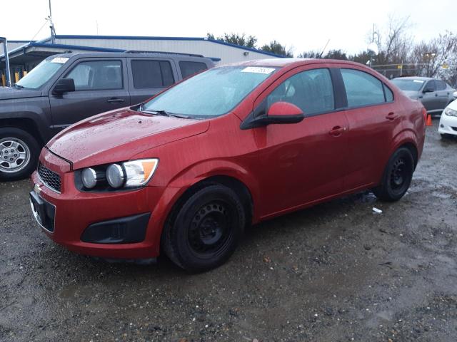 1G1JA5SG3D4180946 - 2013 CHEVROLET SONIC LS RED photo 1