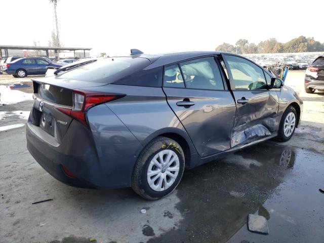 JTDKARFU8L3107224 - 2020 TOYOTA PRIUS L GRAY photo 3