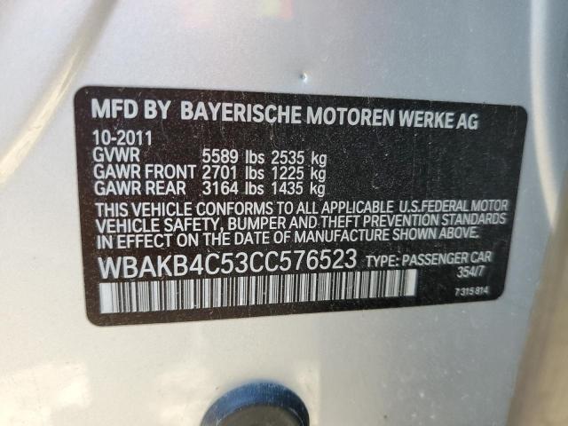 WBAKB4C53CC576523 - 2012 BMW 740 LI SILVER photo 12